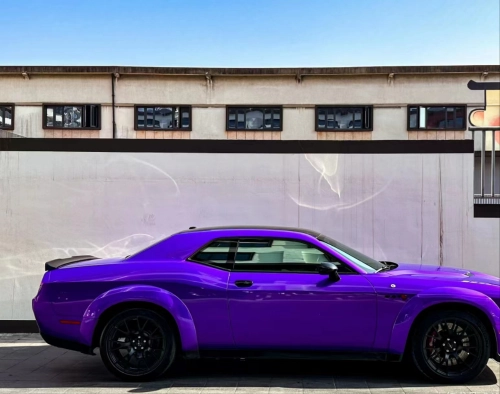 Ravoony Basic Glossy Explosion Purple Car Vinyl Wrap review 