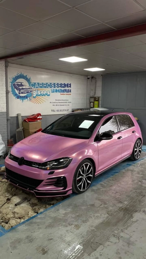 Ravoony Plus Glossy Laser Pink Car Vinyl Wrap review 