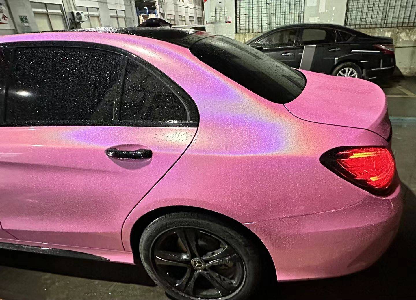 Ravoony Plus Glossy Laser Pink Car Vinyl Wrap review Steve Howe 01