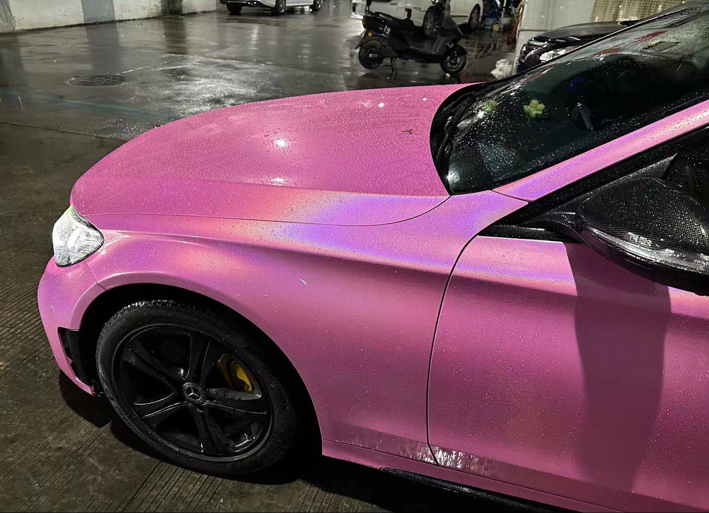 Ravoony Plus Glossy Laser Pink Car Vinyl Wrap review Steve Howe 02