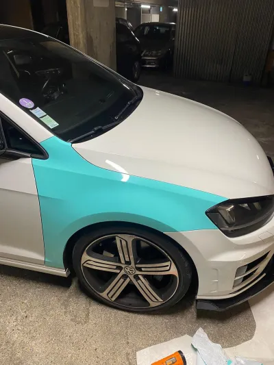 Ravoony Plus Glossy Tiffany Blue Car Vinyl Wrap review Aiden Daniels 00