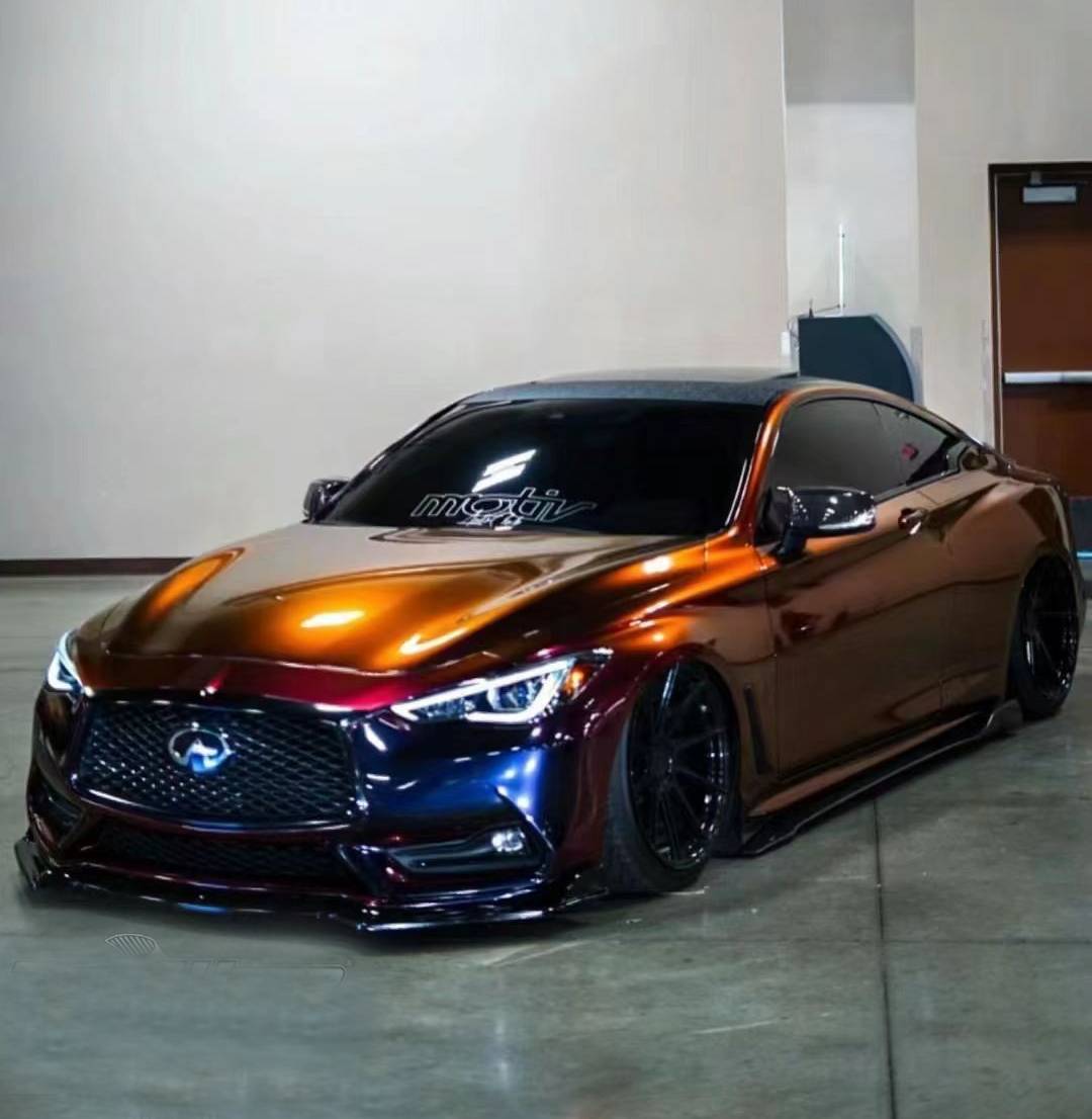 Ravoony Plus PET Gloss Color Shift Rainbow Drift Black Red Vinyl Wrap review Dennis Kießling 00