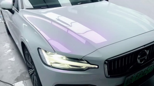 Ravoony Plus Glossy White to Purple Vinyl Car Wrap review Donald Owens