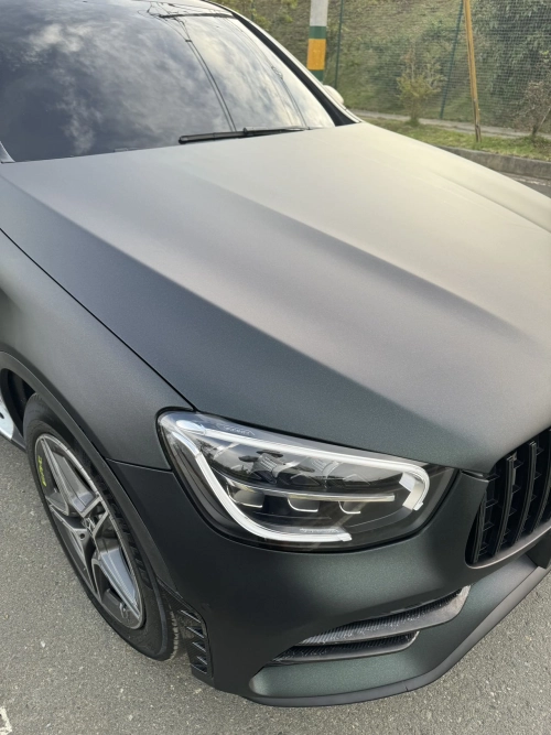 Ravoony Plus Matte Diamond Black Green Car Wrap review 