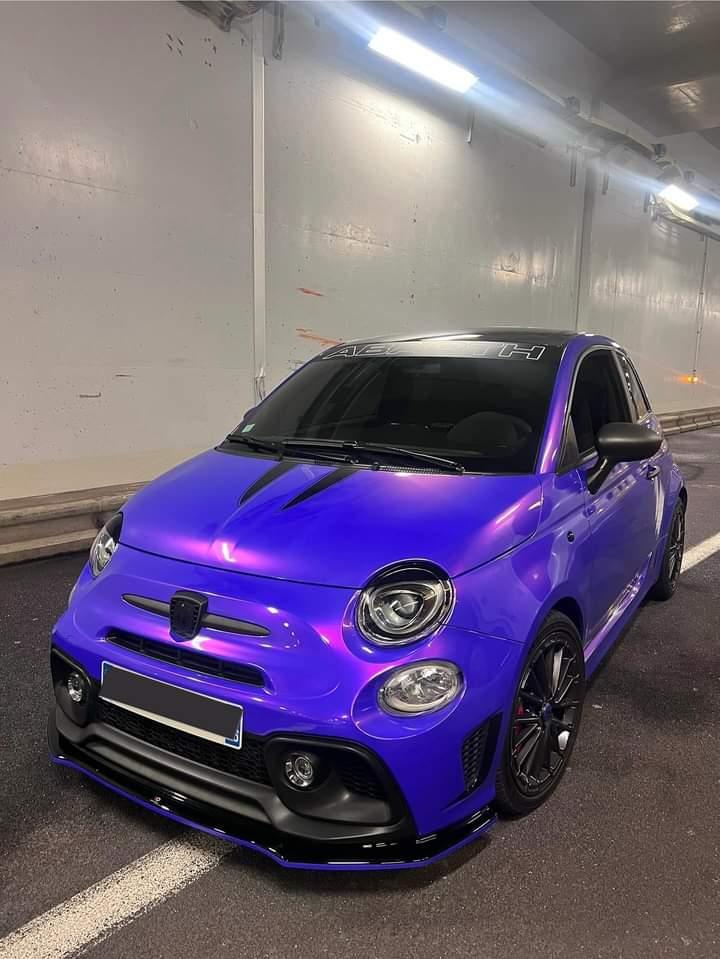 Ravoony Plus PET Glossy Explosion Purple Car Vinyl Wrap review Marbella Castillo 01