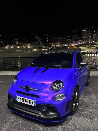 Ravoony Plus PET Glossy Explosion Purple Car Vinyl Wrap review Marbella  Castillo 00