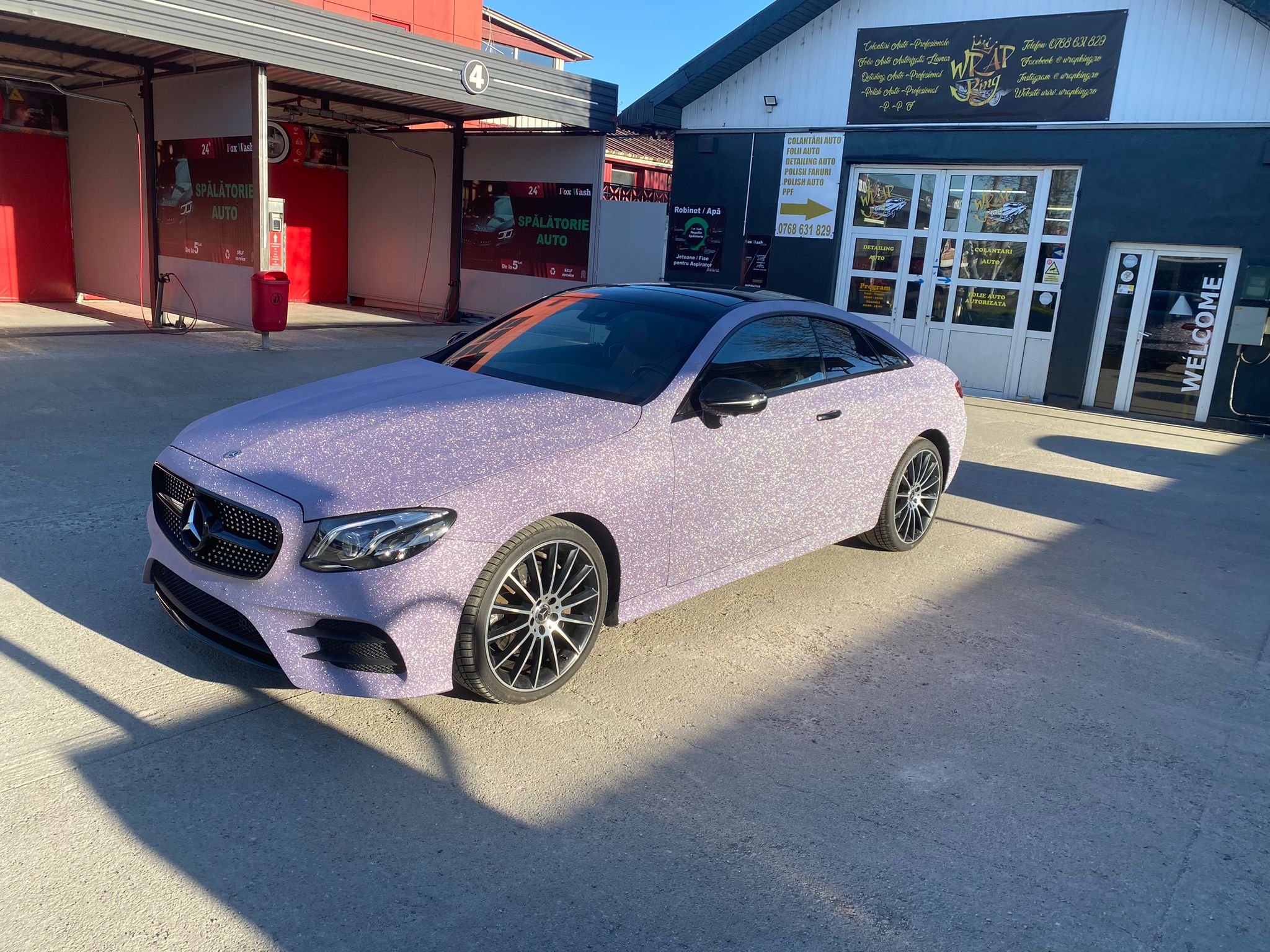 Ravoony Plus Super Glitter Purple Car Vinyl Wrap review Jerry Mert