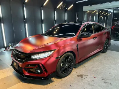 Ravoony Plus Matte Chrome Romanee Red Vinyl Car Wrap review Dillon Thompson 00