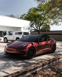 Ravoony Plus Matte Chrome Romanee Red Vinyl Car Wrap review 0
