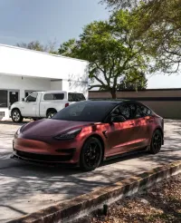 Ravoony Plus Matte Chrome Romanee Red Vinyl Car Wrap review 0