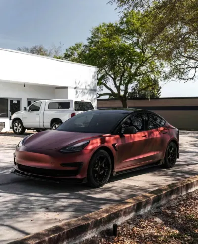 Ravoony Plus Matte Chrome Romanee Red Vinyl Car Wrap review Martina Hojová 00
