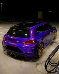 Ravoony Plus Glossy Laser Dark Purple Car Wrap review 1