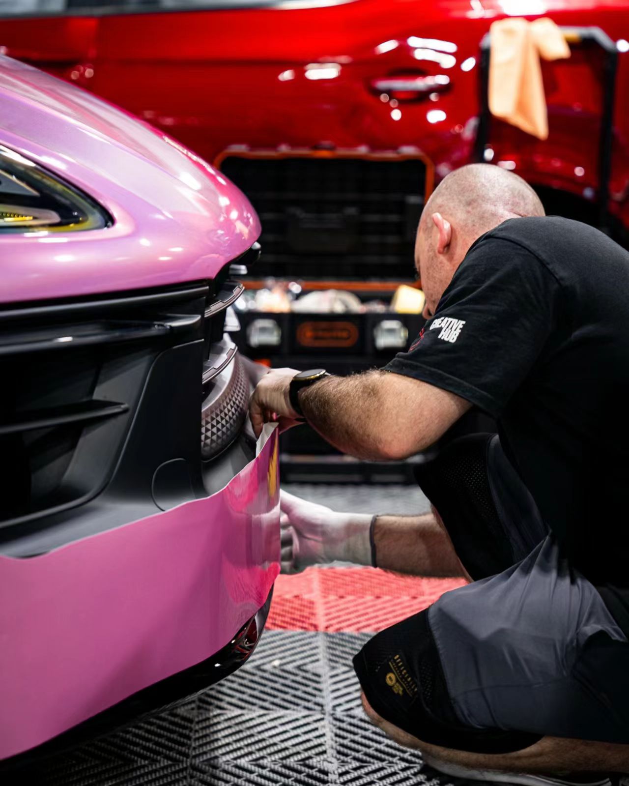 Ravoony Plus Glossy Laser Pink Car Vinyl Wrap review April Meier 02