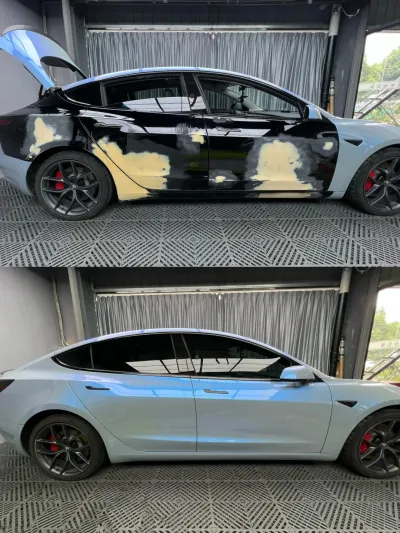 Ravoony Plus Fancy Rock Grey Color Fliper Car Wrap review Farrell Maple-Rose 02