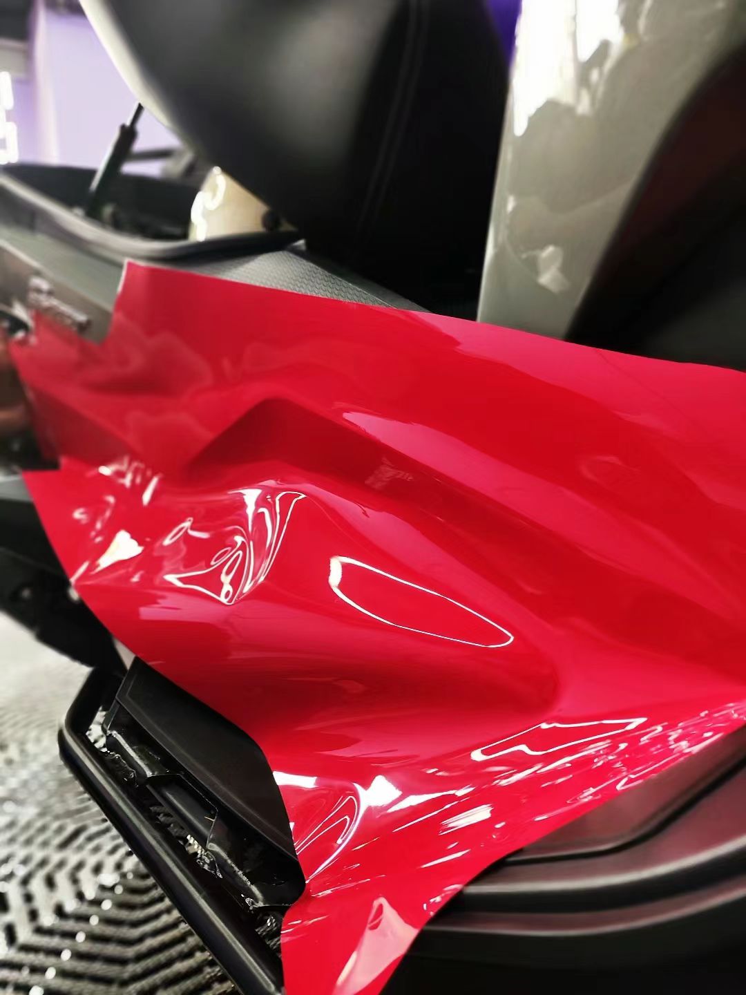 Ravoony Plus PET Glossy Crystal Strawberry Red Vinyl Car Wrap review Nicole Estep 02