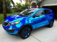 Ravoony Plus Glossy Chrome Blue Car Vinyl Wrap review 0