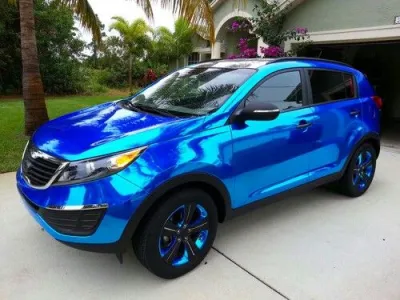 Ravoony Plus Glossy Chrome Blue Car Vinyl Wrap review Darius Harden
