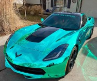 Ravoony Plus Glossy Chrome Mint Green Car Vinyl Wrap review 0