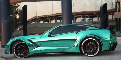 Ravoony Plus Glossy Chrome Mint Green Car Vinyl Wrap review 