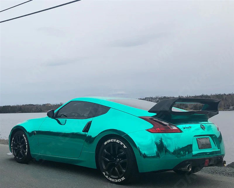 Ravoony Plus Glossy Chrome Mint Green Car Vinyl Wrap review Erik Preciado 01