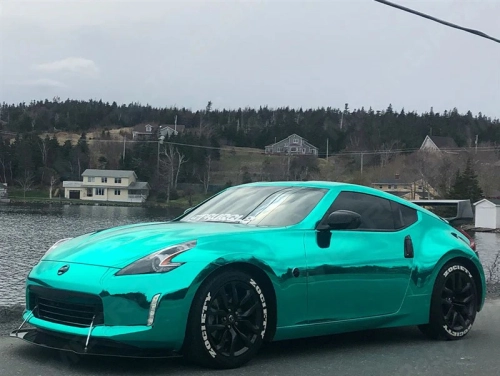 Ravoony Plus PET Glossy Chrome Mint Green Car Vinyl Wrap review 