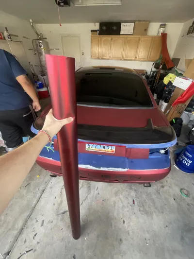 Ravoony Plus Matte Chrome Romanee Red Vinyl Car Wrap review Ny Munna Bounds 01