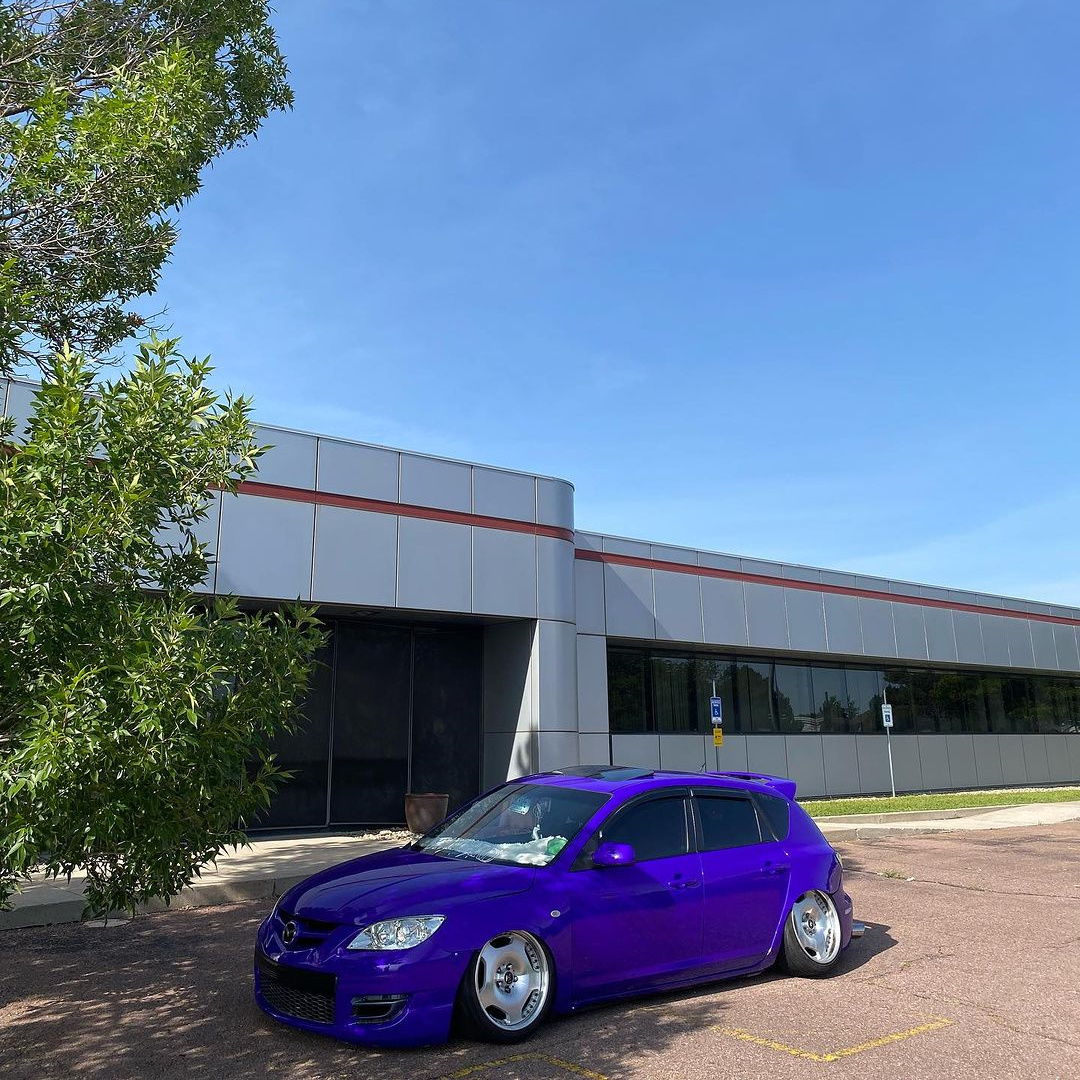 Ravoony Plus Glossy Fluorescent Purple Car Vinyl Wrap review Javon Thomas 03