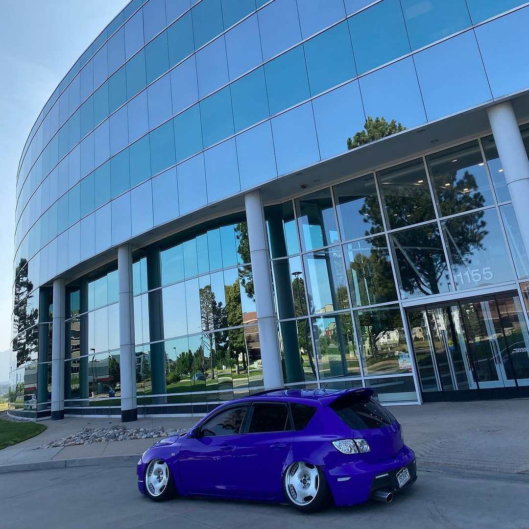 Ravoony Plus Glossy Fluorescent Purple Car Vinyl Wrap review Javon Thomas 02