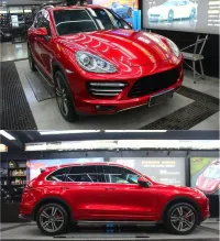 Ravoony Basic Porsche Gloss Carmine Red Vinyl Car Wrap review 0