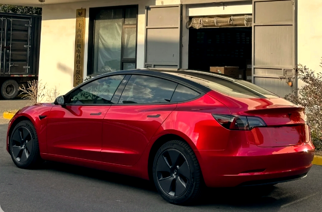 Ravoony Basic Gloss Metallic Vampire Red Vinyl Car Wrap review Elizabeth Contreras