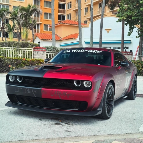 Ravoony Plus PET Matte Chrome Romanee Red Vinyl Car Wrap review 