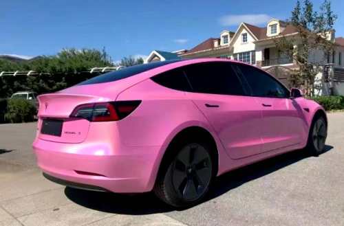 Ravoony Basic Glossy Laser Pink Car Vinyl Wrap review 