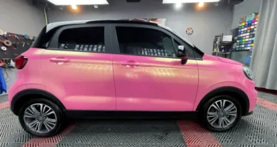 Ravoony Basic Glossy Laser Pink Car Vinyl Wrap review Michal Kinsky
