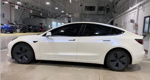 Ravoony Basic Glossy White to Blue Car Vinyl Wrap review 