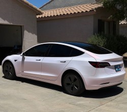 Ravoony Basic Glossy Flower Pink Car Wrap review lil drew 02