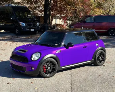 Ravoony Basic Glossy Explosion Purple Car Vinyl Wrap review Julio Ramos
