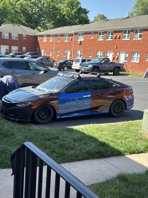 Ravoony Plus PET Glossy Carbon Fiber Forging Red Vinyl Car Wrap review 