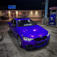Ravoony Plus Glossy Explosion Purple Car Vinyl Wrap review 1