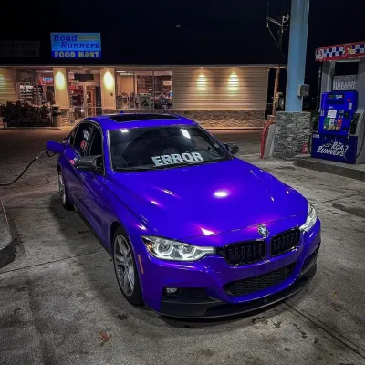 Ravoony Plus PET Glossy Explosion Purple Car Vinyl Wrap review Hunter Radychewsky  01