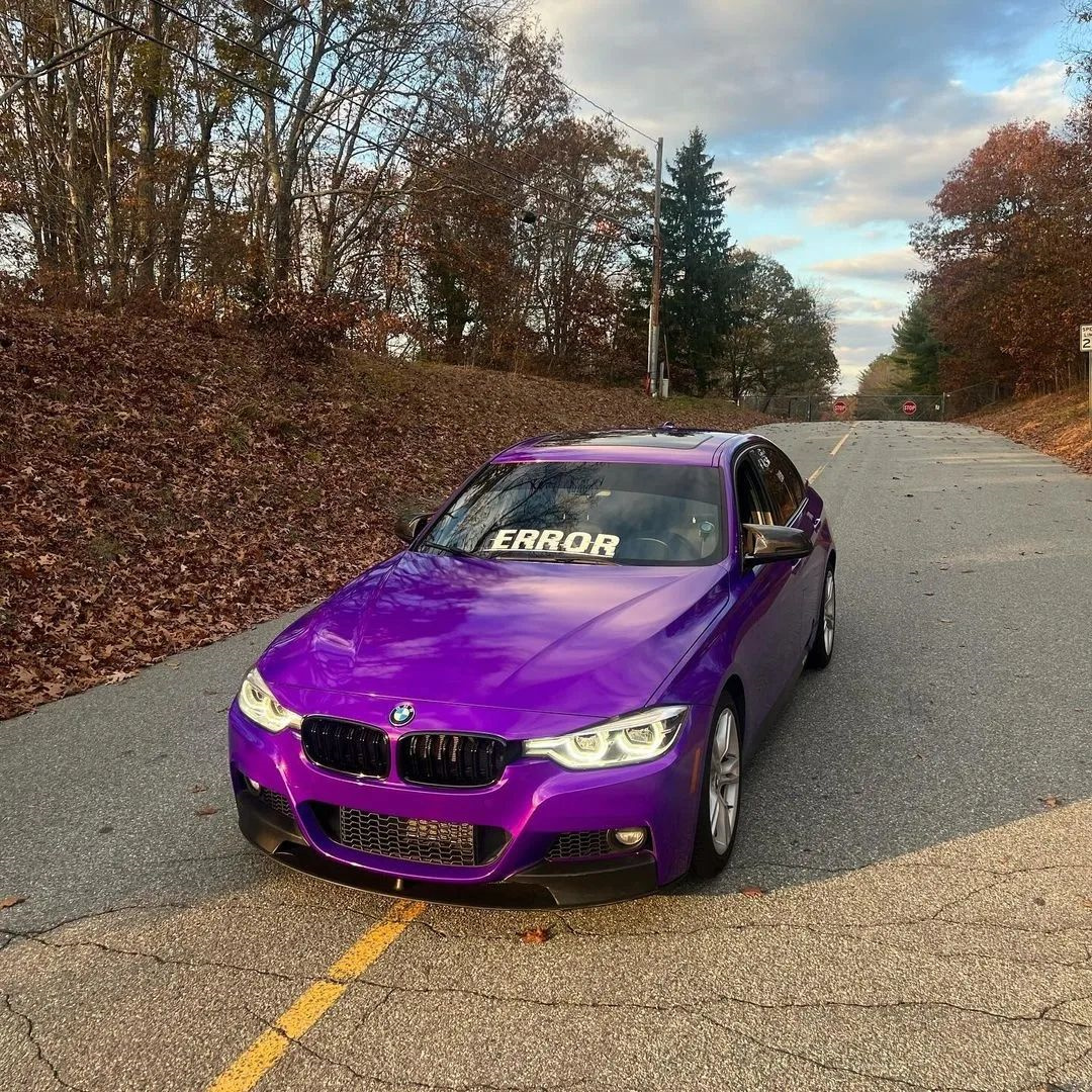 Ravoony Plus PET Glossy Explosion Purple Car Vinyl Wrap review Hunter Radychewsky 00