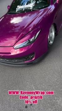 Ravoony Plus PET Gloss Glaze Pagoda Red Car Vinyl Wrap review Bryce Vick