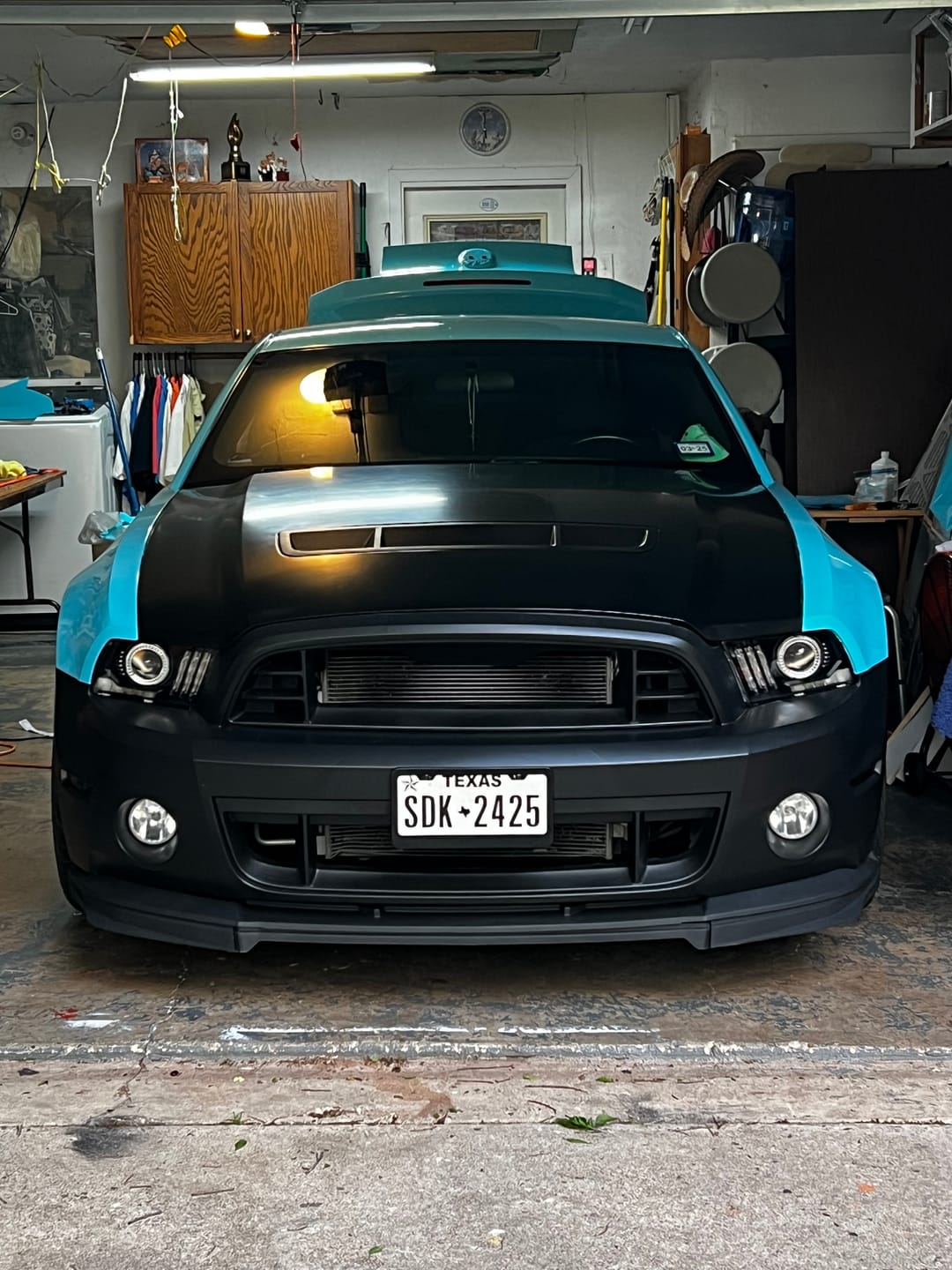 Ravoony Plus Blue Sky Car Vinyl Wrap Blue Mustang Wrap review Elijah Farsee 02