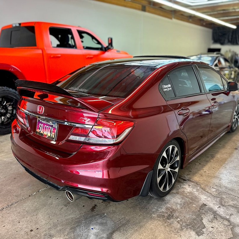 Ravoony Plus Liquid Metallic Dragon Blood Red Vinyl Car Wrap review Demontae Collins 02