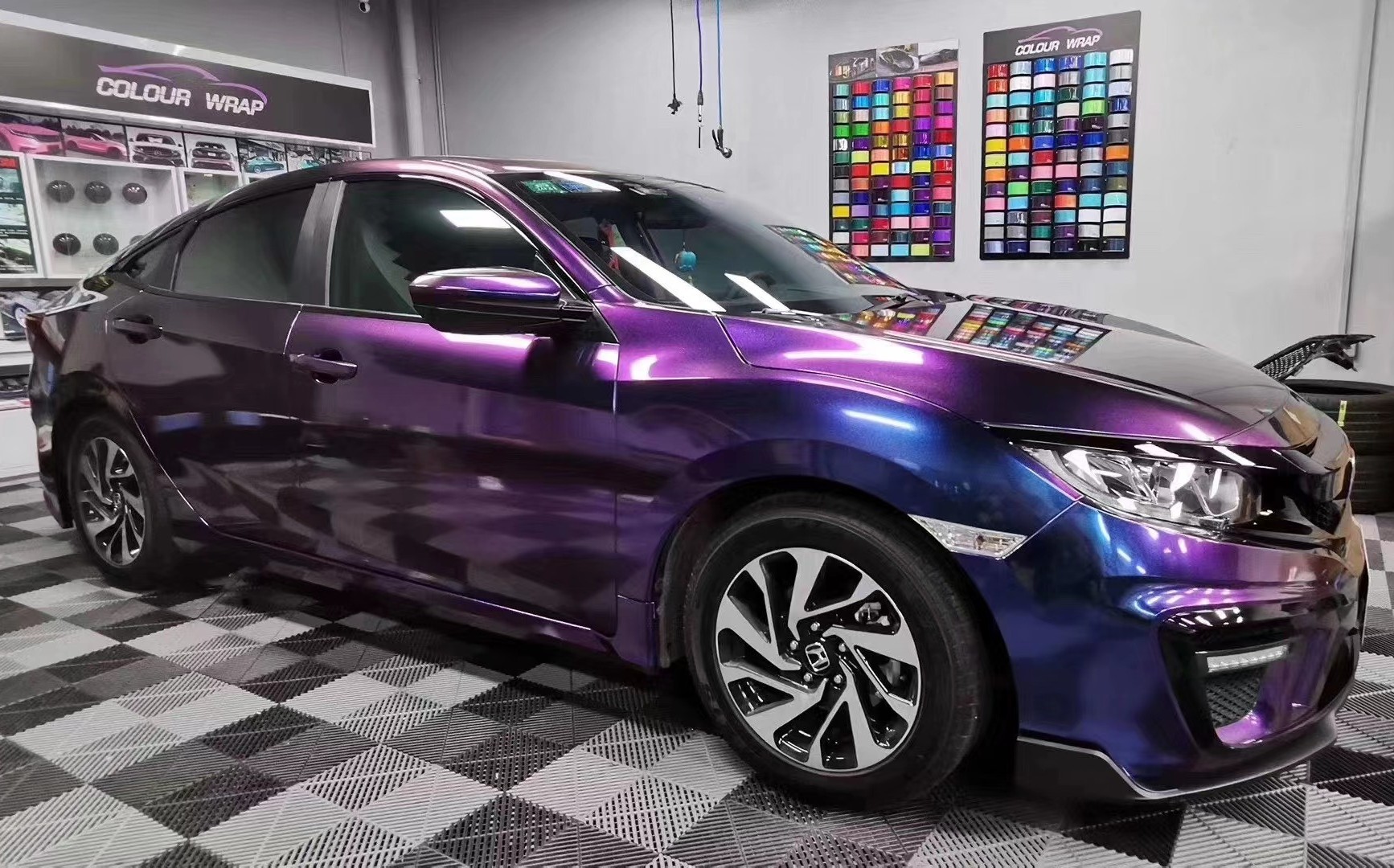 Ravoony Plus Chameleon Purple Red Vinyl Car Wrap review KyReece Ortiz 01