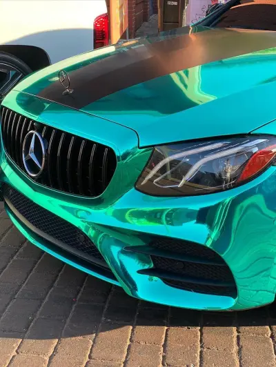 Ravoony Plus Glossy Chrome Mint Green Car Vinyl Wrap review Kaleb Fletcher 02