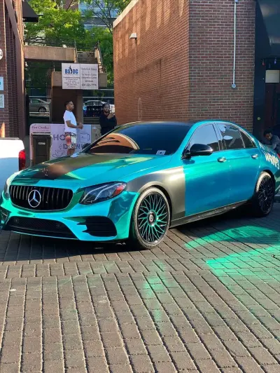 Ravoony Plus Glossy Chrome Mint Green Car Vinyl Wrap review Kaleb Fletcher 00