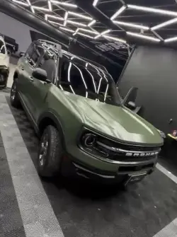 Ravoony Plus Ultimate Flat Khaki Green Car Wrap review Caine Flowers
