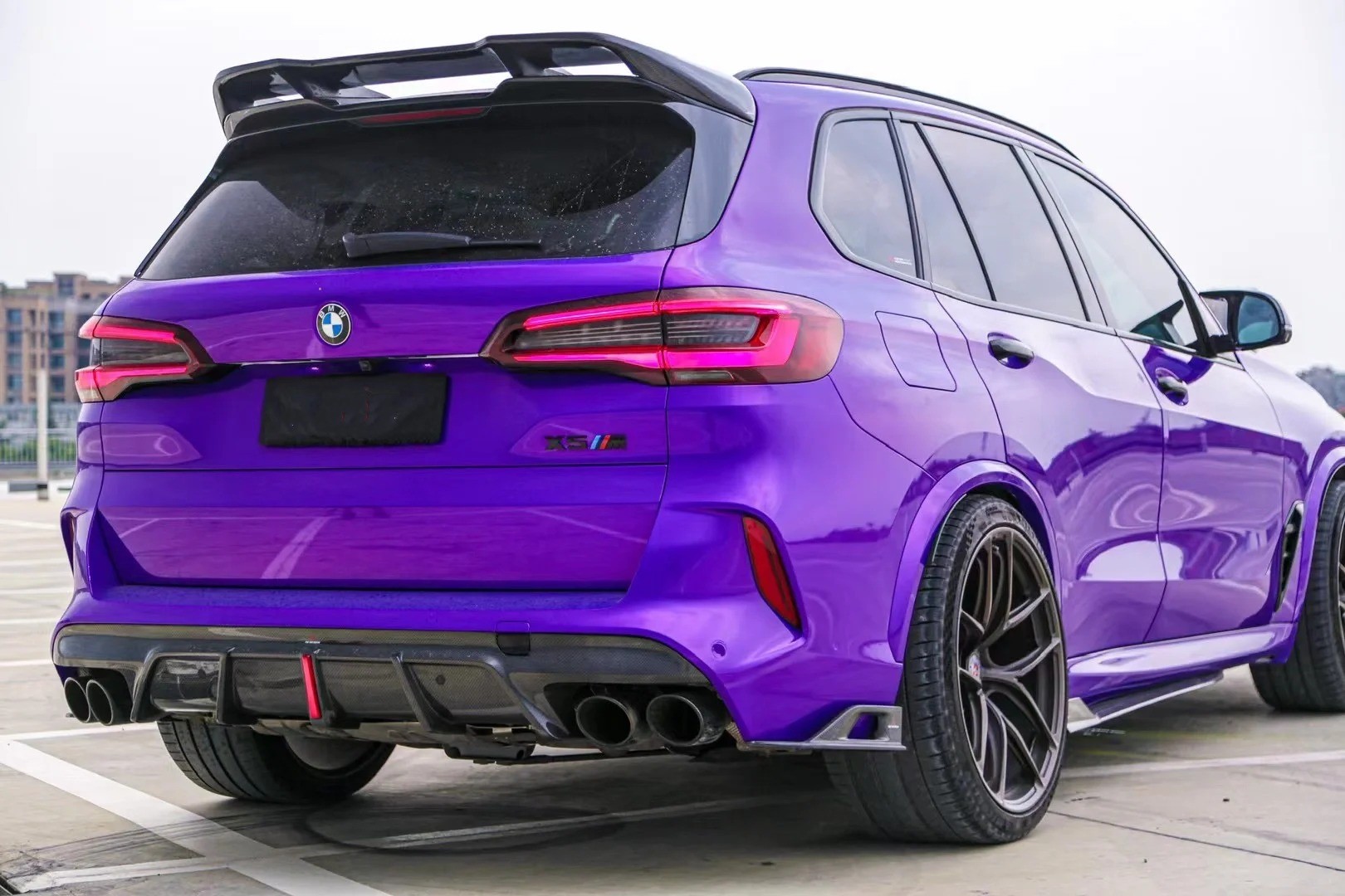 Ravoony Plus Glossy Fluorescent Purple Car Vinyl Wrap review sam Baker 01