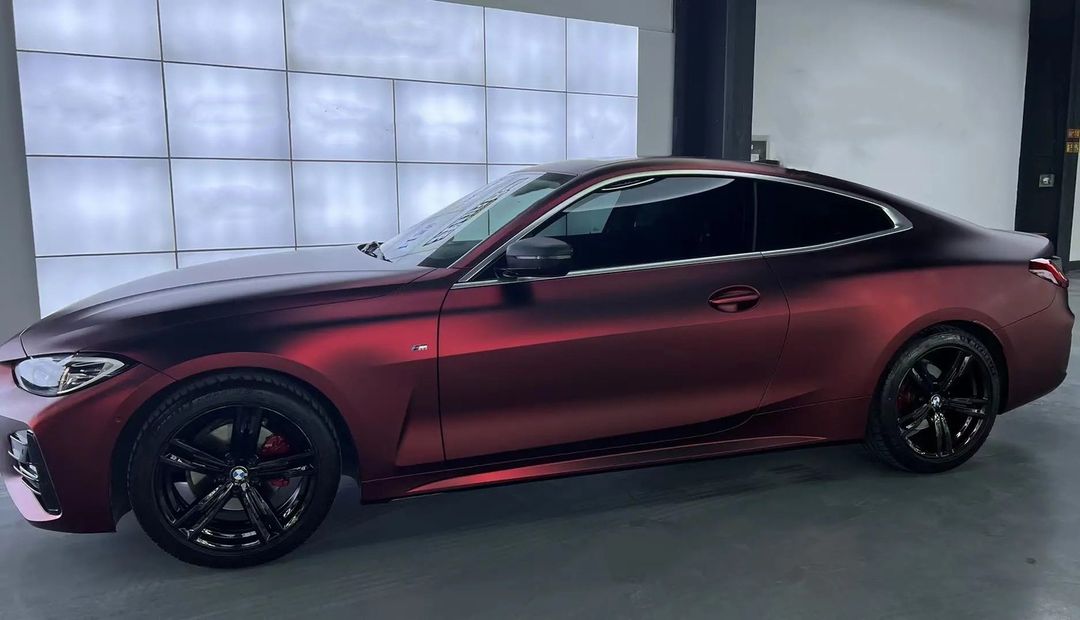 Ravoony Plus PET Matte Chrome Romanee Red Vinyl Car Wrap review sam Baker