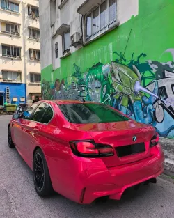 Ravoony Plus Glossy Crystal Strawberry Red Vinyl Car Wrap review Damon Meininger 03